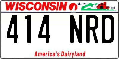 WI license plate 414NRD