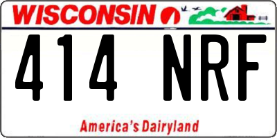 WI license plate 414NRF