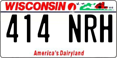 WI license plate 414NRH