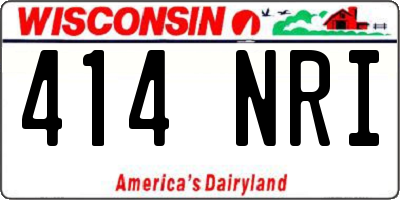 WI license plate 414NRI