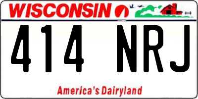 WI license plate 414NRJ