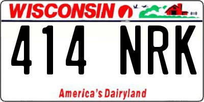 WI license plate 414NRK