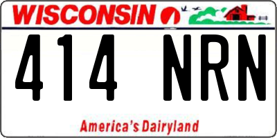 WI license plate 414NRN