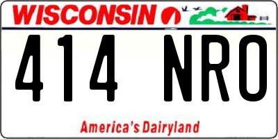 WI license plate 414NRO