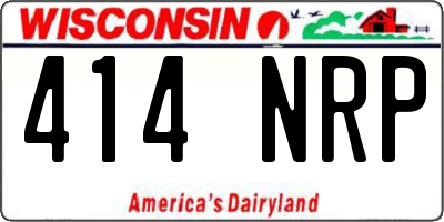 WI license plate 414NRP