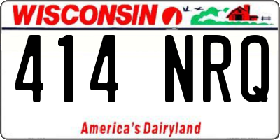 WI license plate 414NRQ