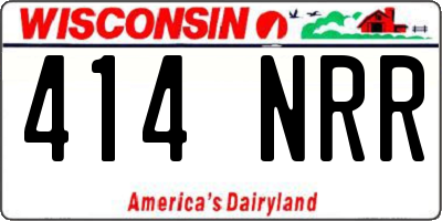 WI license plate 414NRR