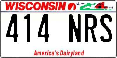 WI license plate 414NRS