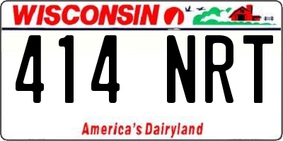 WI license plate 414NRT