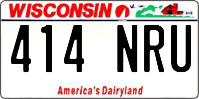 WI license plate 414NRU