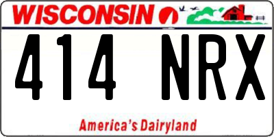 WI license plate 414NRX