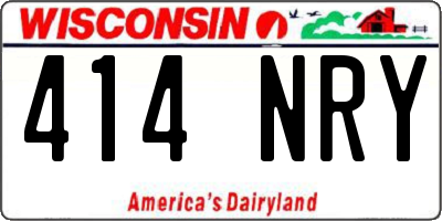 WI license plate 414NRY
