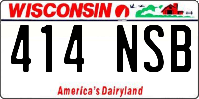 WI license plate 414NSB