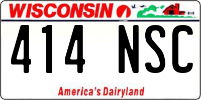WI license plate 414NSC