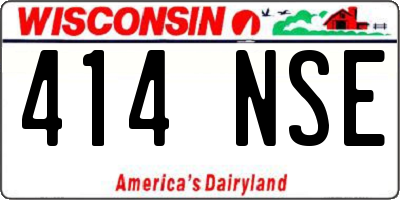 WI license plate 414NSE