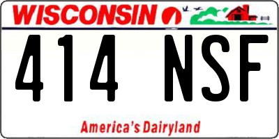 WI license plate 414NSF
