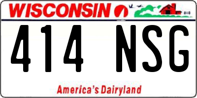 WI license plate 414NSG