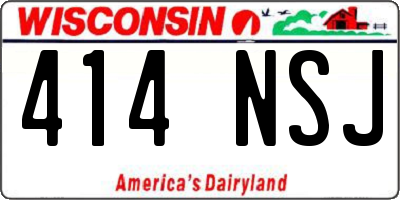 WI license plate 414NSJ