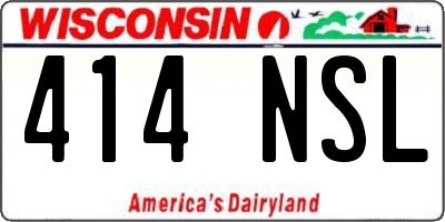 WI license plate 414NSL