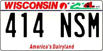 WI license plate 414NSM