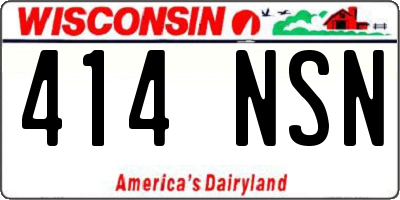WI license plate 414NSN
