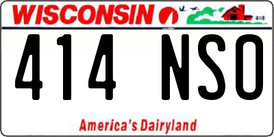 WI license plate 414NSO