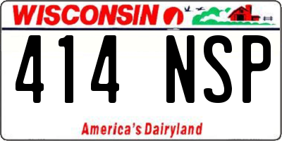 WI license plate 414NSP