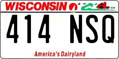 WI license plate 414NSQ