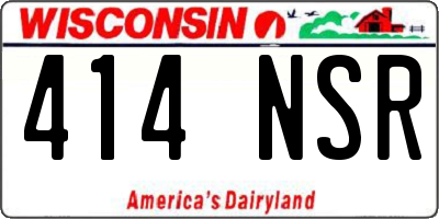 WI license plate 414NSR