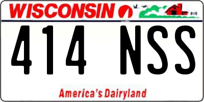 WI license plate 414NSS