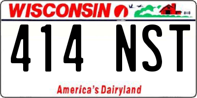 WI license plate 414NST