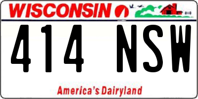 WI license plate 414NSW