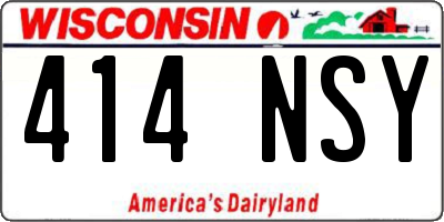 WI license plate 414NSY
