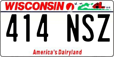 WI license plate 414NSZ