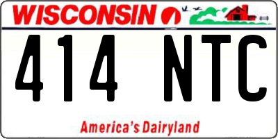 WI license plate 414NTC
