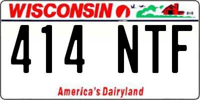 WI license plate 414NTF