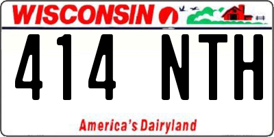 WI license plate 414NTH