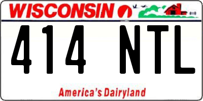WI license plate 414NTL