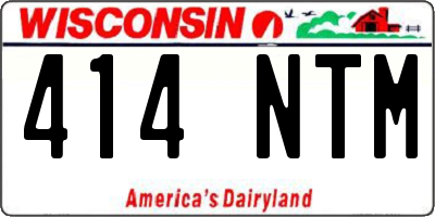 WI license plate 414NTM
