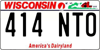 WI license plate 414NTO