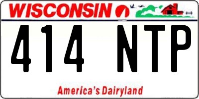 WI license plate 414NTP