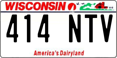 WI license plate 414NTV