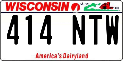 WI license plate 414NTW