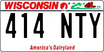 WI license plate 414NTY