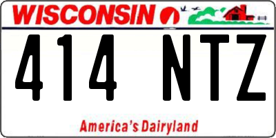WI license plate 414NTZ