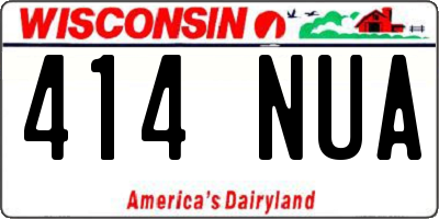 WI license plate 414NUA