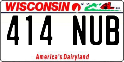 WI license plate 414NUB