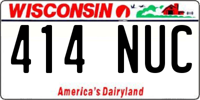 WI license plate 414NUC