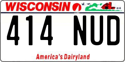 WI license plate 414NUD