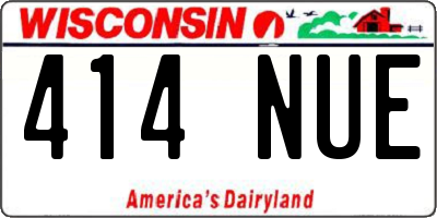 WI license plate 414NUE